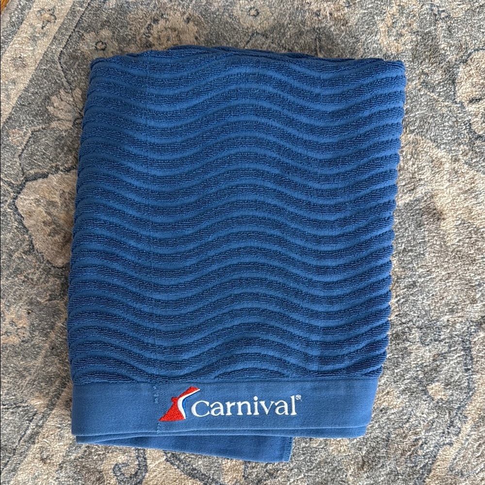 Carnival cruise line Blue beach towel